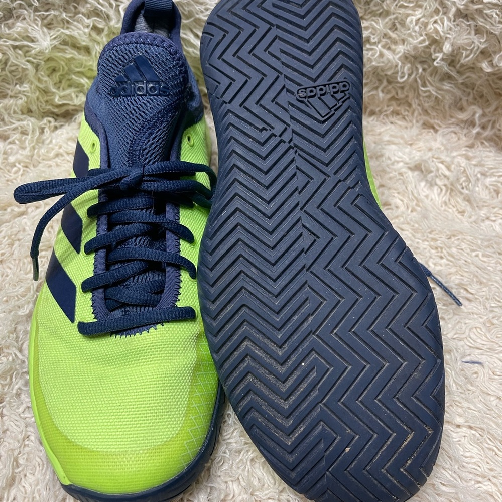 adidas Neon Yellow and Navy Athletic Running Shoes - Picture 7 of 7